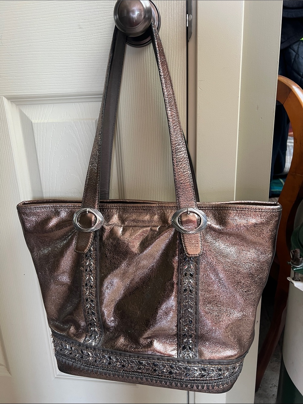 Brighton Metallic Bronze Tote Bag